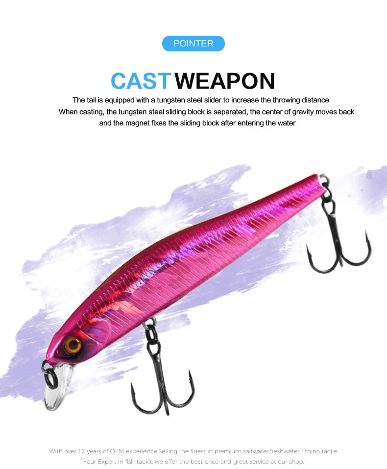 BEARKING 9cm 10g Hot fishing gear shone SP lures minnow crank ,Tungsten magnet weight system wobbler bait isca artificial