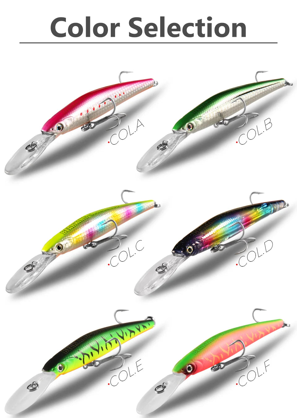 BEARKING Top Hard Baits Fishing Lures 120mm 22g  long  casting minnow Wobblers dive Depth 6-10ft Bass Pike