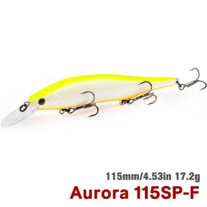 TSURINOYA 115mm 17.2g Suspending Minnow  Tungsten Weight System AURORA 115sp