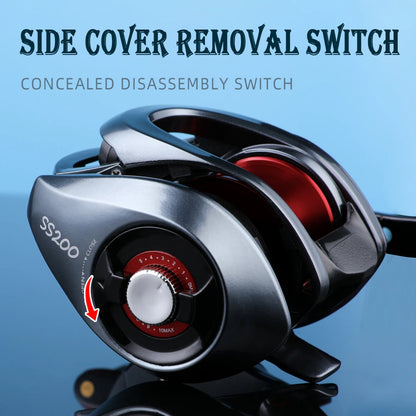 BEARKING 8+1BB Baitcasting Reel 8KG Max Drag 7.3:1 High Speed Fishing Reel Reinforced Reel Drag Reel Carp Drag Reel Fishing