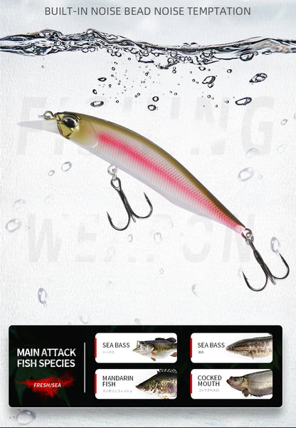 BEARKING 85mm 8g  hot model fishing lures hard bait 14color for choose minnow quality professional minnow depth1.3-1.8m