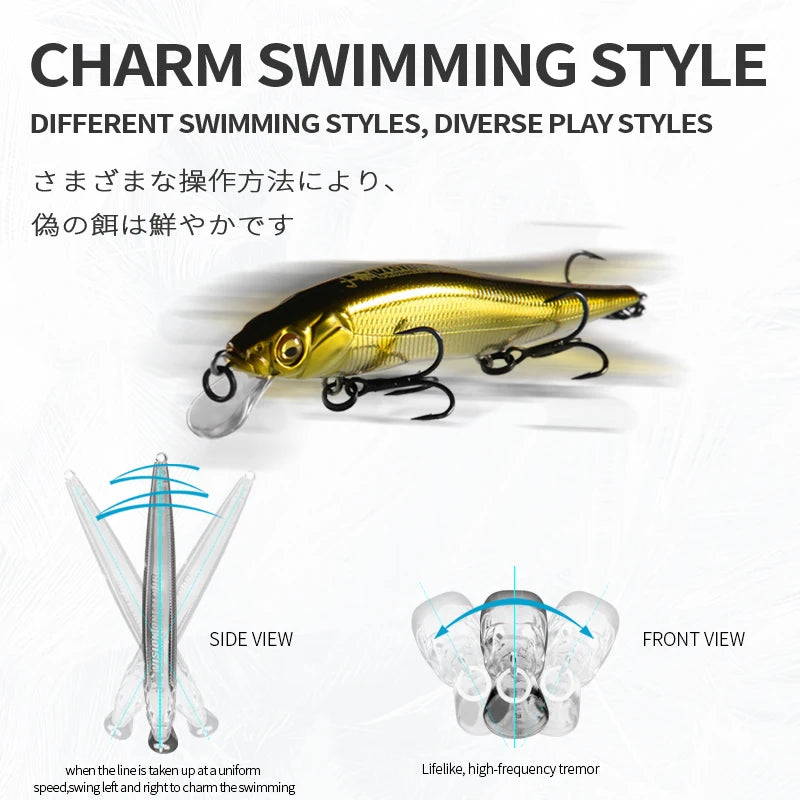 BEARKING 9.8cm 10g SP dive 2.1m professional Minnow Wobbler fishing lures quality jerkbaits Artificial Bait Predator tackles
