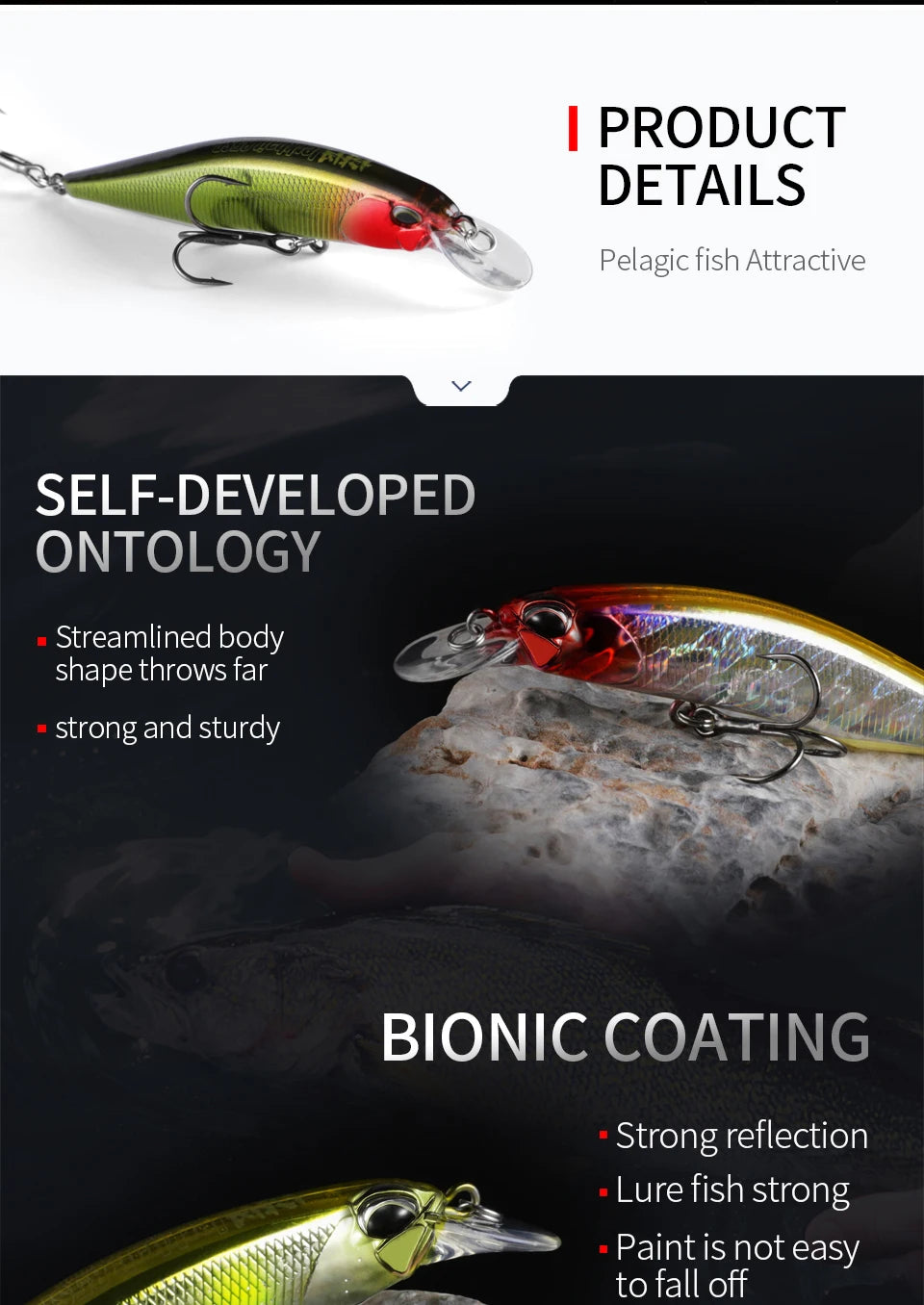 BEARKING 85mm 8g  hot model fishing lures hard bait 14color for choose minnow quality professional minnow depth1.3-1.8m