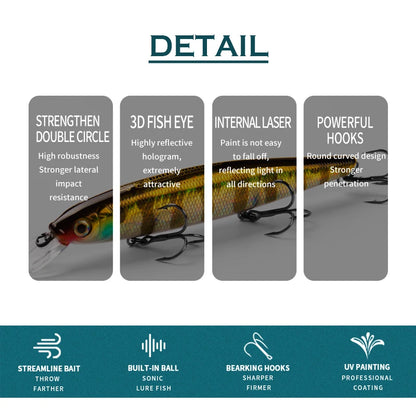 Bearking 13cm 25g Tungsten balls long casting New model fishing lures hard bait dive 1.3 - 2m quality professional minnow