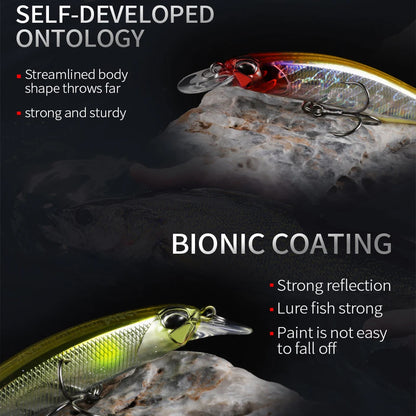 BEARKING 85mm 8g  hot model fishing lures hard bait 14color for choose minnow quality professional minnow depth1.3-1.8m