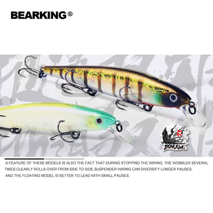 Bearking 115mm 16g Dive 0.6-1m floating Top Fishing Lures Wobblers Artificial Bait Predator Tackle jerkbaits for pike and bass