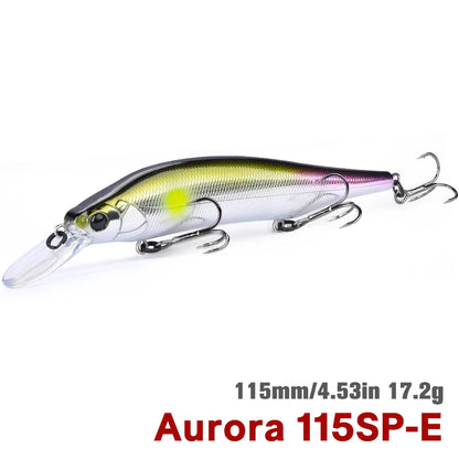 TSURINOYA 115mm 17.2g Suspending Minnow  Tungsten Weight System AURORA 115sp