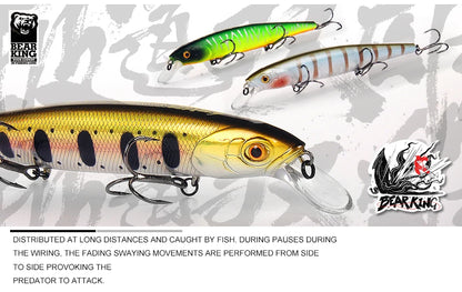 Bearking 128mm 23g New hot model professional quality fishing lures hard bait dive 1.5m quality wobblers minnow