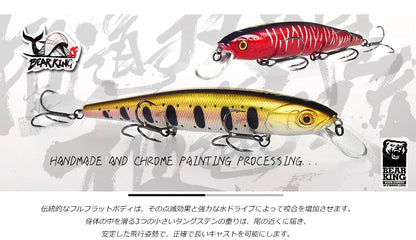 Bearking 128mm 23g New hot model professional quality fishing lures hard bait dive 1.5m quality wobblers minnow