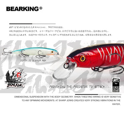 Bearking 128mm 23g New hot model professional quality fishing lures hard bait dive 1.5m quality wobblers minnow