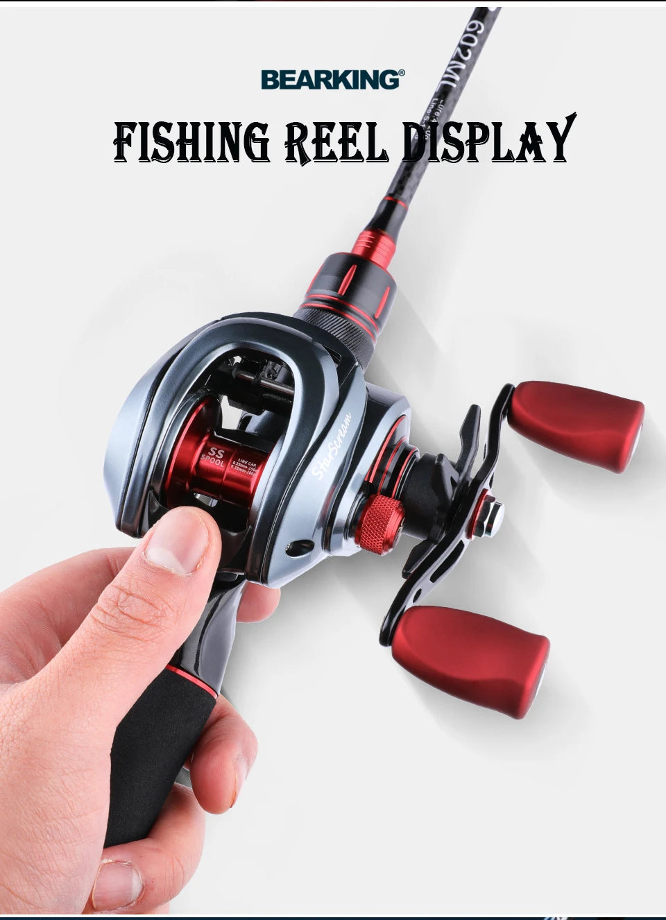 BEARKING Economy I Series 8+1BB Baitcasting Reel 8KG Max Drag 7.3:1 ratio