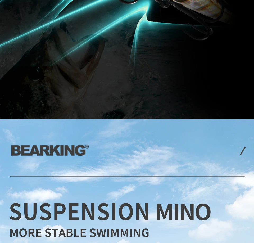 Bearking 11cm 14g SP dive 1.5m professional Minnow Wobbler fishing lures quality jerkbaits Artificial Bait Predator tackles