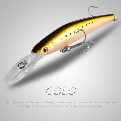 BEARKING Top Hard Baits Fishing Lures 120mm 22g  long  casting minnow Wobblers dive Depth 6-10ft Bass Pike