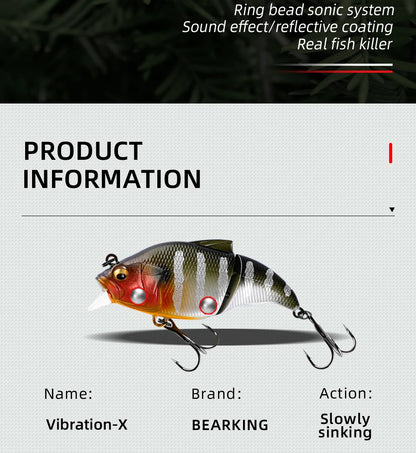 BEARKING 71mm 10g Top professional Wobblers fishing tackle fishing lures vibration bait for ice fishing Artificial accessories