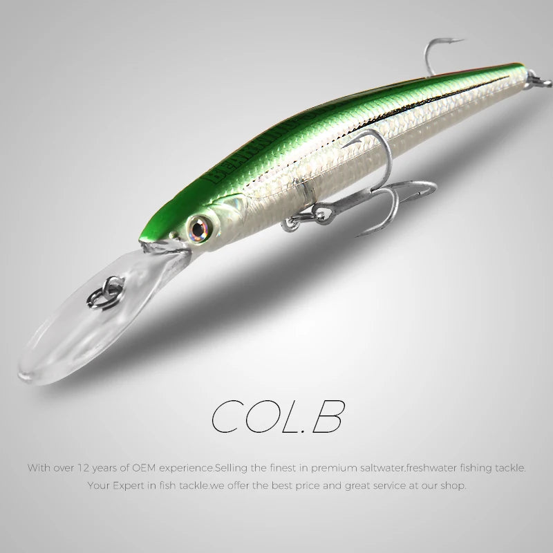 BEARKING Top Hard Baits Fishing Lures 120mm 22g  long  casting minnow Wobblers dive Depth 6-10ft Bass Pike