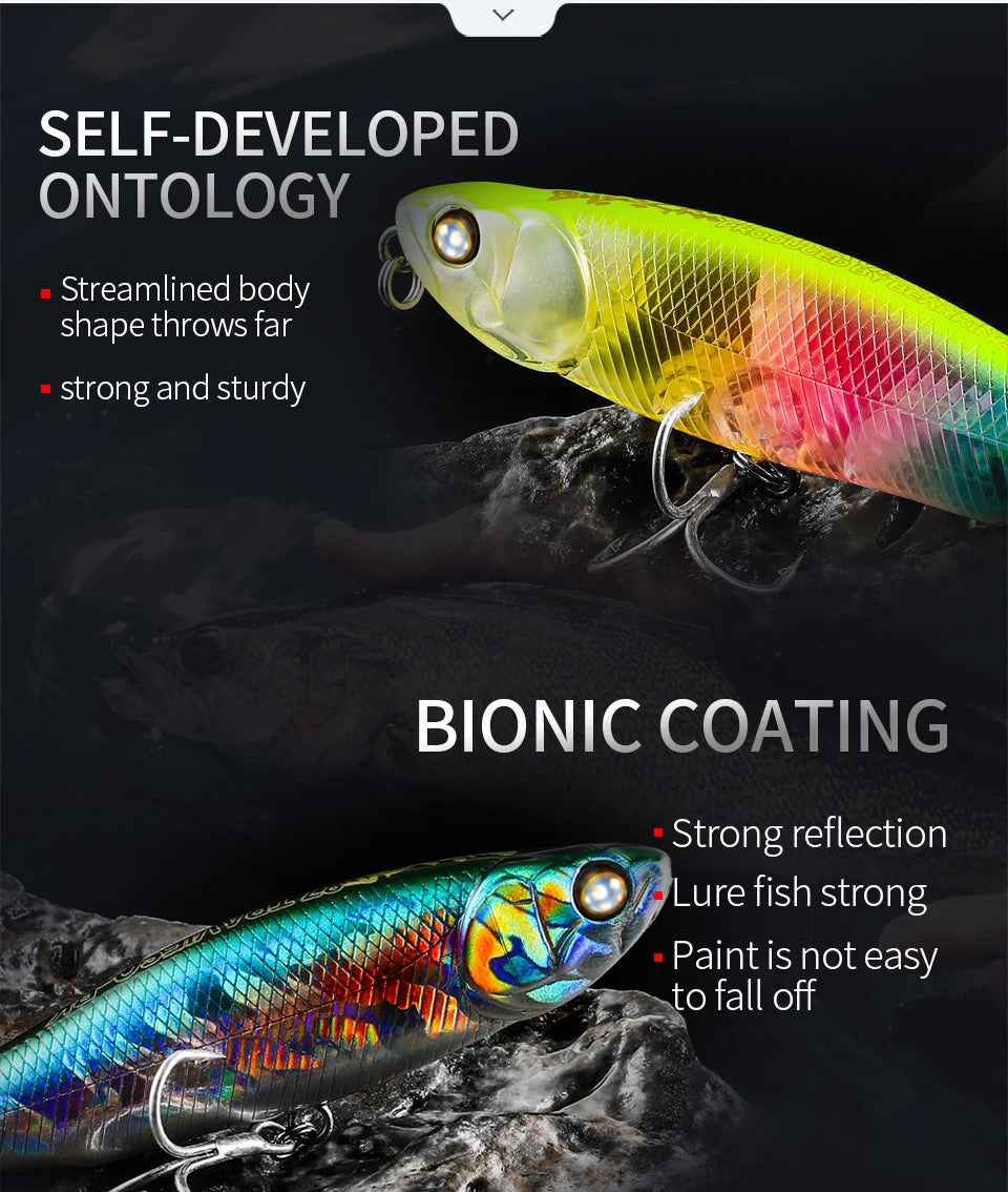 BEARKING BLACK POWDER 10cm 8.7cm hot model fishing lures hard bait 30color pencil quality professional bait walk dog action