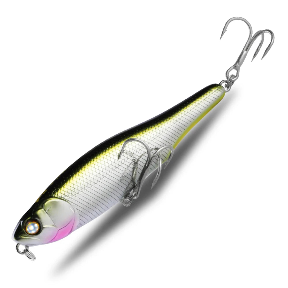 BEARKING 87mm 100mm Topwater Pencil Surface Fishing Lure Walk The Dog Artificial Saltwater Hard Bait Bass Plastic Walker