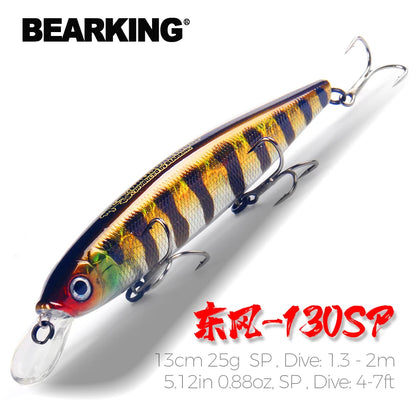 Bearking 13cm 25g Tungsten balls long casting New model fishing lures hard bait dive 1.3 - 2m quality professional minnow