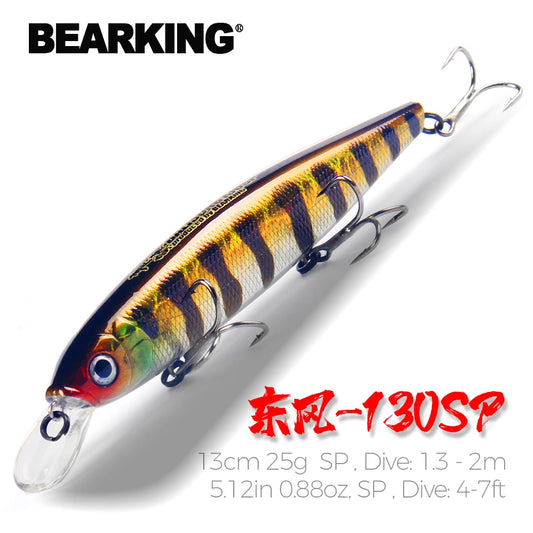 Bearking 13cm 25g Tungsten balls long casting New model fishing lures hard bait dive 1.3 - 2m quality professional minnow