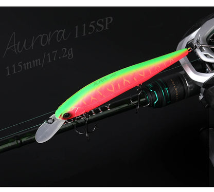 TSURINOYA 115mm 17.2g Suspending Minnow  Tungsten Weight System AURORA 115sp