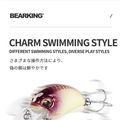 Bearking professional hot fishing tackle Retail 2022 qulity fishing lure  65mm 14g crank dive 2m for pike and bass