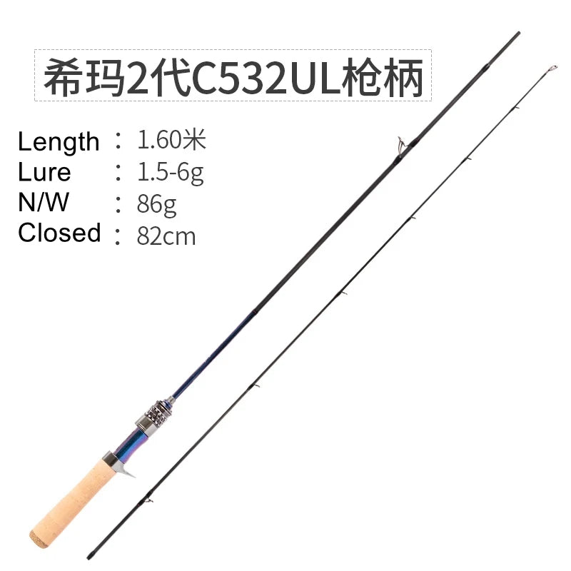 Lurestar Ultralight Fishing Rod Extra Fast Action 1.43-1.8m BFS High Carbon Fiber Fishing Tackle Area Trout UL Rod