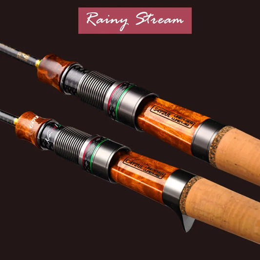 Ejection UL Rod Ultralight High Carbon Casting Trout Fishing Rod Gold Camphorwood Reel Seat FUJI Sic Guide Spinning Travel Rod
