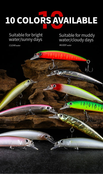 BEARKING New model 73mm 5g professional quality magent weight fishing lures minnow crank Artificial Bait Tackle