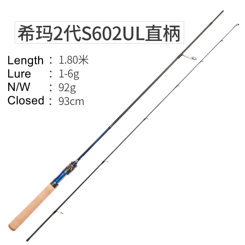 Lurestar Ultralight Fishing Rod Extra Fast Action 1.43-1.8m BFS High Carbon Fiber Fishing Tackle Area Trout UL Rod