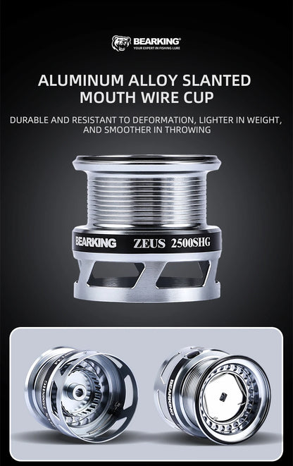 BEARKING Zeus II series 800-3000 model 9BB stainless steel bearing 5.2:1 fishing reel dragging system maximum power of 7Kg