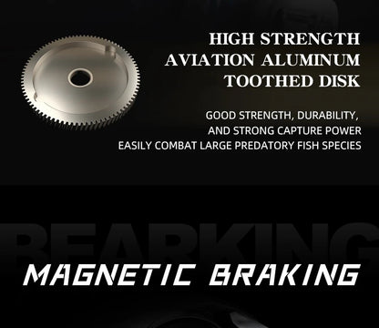 BEARKING Zeus series 9BB 135g - 4Kg Carbon Drag 7.1:1 High Speed Ratio