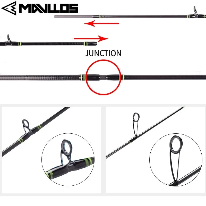 Mavllos Delicacy Light Bass Spinning Rod Lure 0.6-8g Line 2-6lb Fast Solid Tip Casting Rod Carbon BFS Casting Fishing Rod