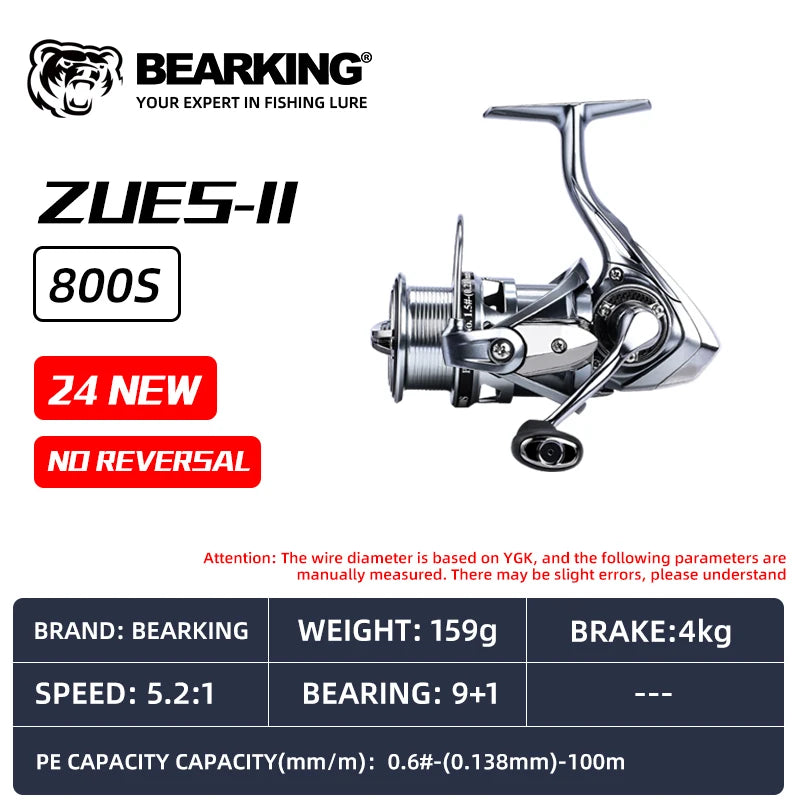 BEARKING Zeus II 9BB bearing 5.2:1 ratio spinning reel