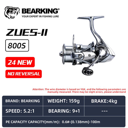 BEARKING Zeus II 9BB bearing 5.2:1 ratio spinning reel