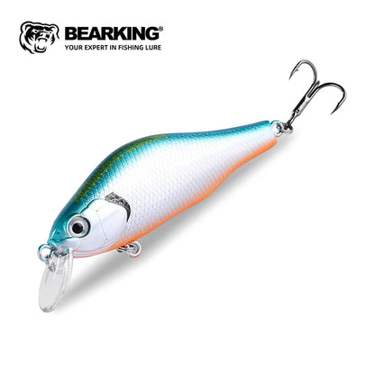 BEARKING New 70mm 8.6g Tungsten system fishing lures minnow crank wobbler quality fishing tackle 10 colors to choose from