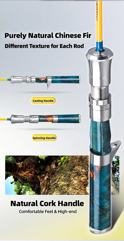 Histar Butterfly Customized Version Strength Crossline Carbon Cloth Lightweight Cork Handle BFS Spinning Baitcasting Fishing Rod