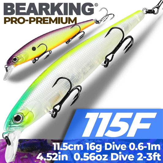 Bearking 11.5cm 16g hot professional quality fishing lure,wobblers minnow crank crank bait excellent painting free shipping