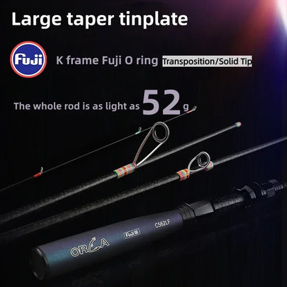 Mavllos Ocka Carp Fishing Rod Lure 1-8g Line 2-6lb Fast Light Carbon Solid UL Tip BFS Casting Rod Trout Fishing Spinning Rod