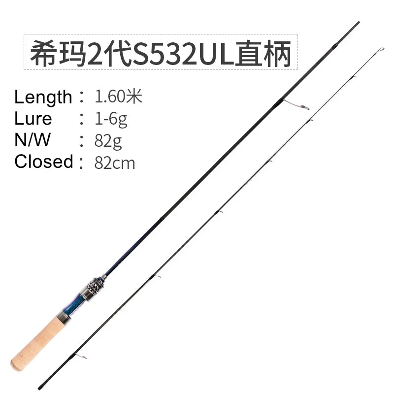 Lurestar Ultralight Fishing Rod Extra Fast Action 1.43-1.8m BFS High Carbon Fiber Fishing Tackle Area Trout UL Rod