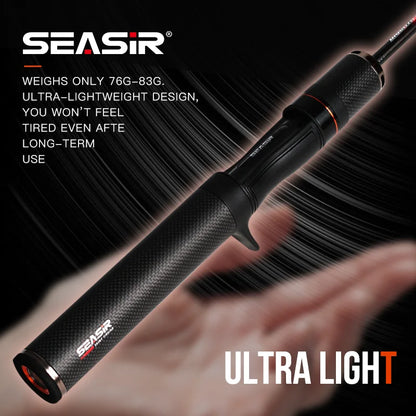SEASIR Black Arrow Fishing Rod 4.92FT 76G Lure Weight 0.8-10g UL Carbon Fiber FUJI O Guide Rings BFS Light Micro Fish Pole