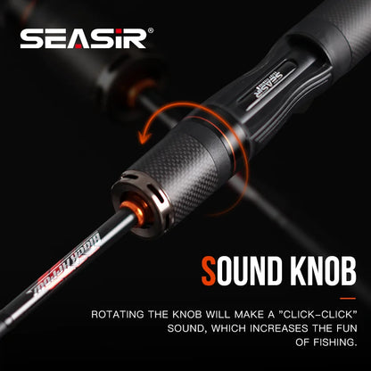 SEASIR Black Arrow Fishing Rod 4.92FT 76G Lure Weight 0.8-10g UL Carbon Fiber FUJI O Guide Rings BFS Light Micro Fish Pole