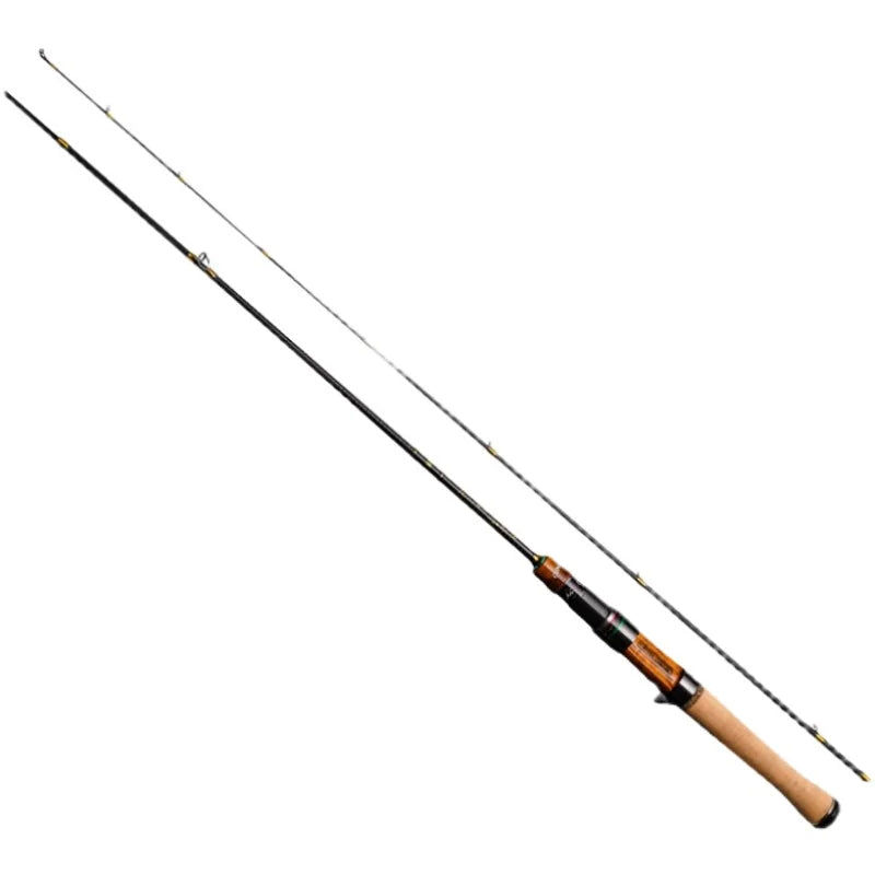 Ejection UL Rod Ultralight High Carbon Casting Trout Fishing Rod Gold Camphorwood Reel Seat FUJI Sic Guide Spinning Travel Rod