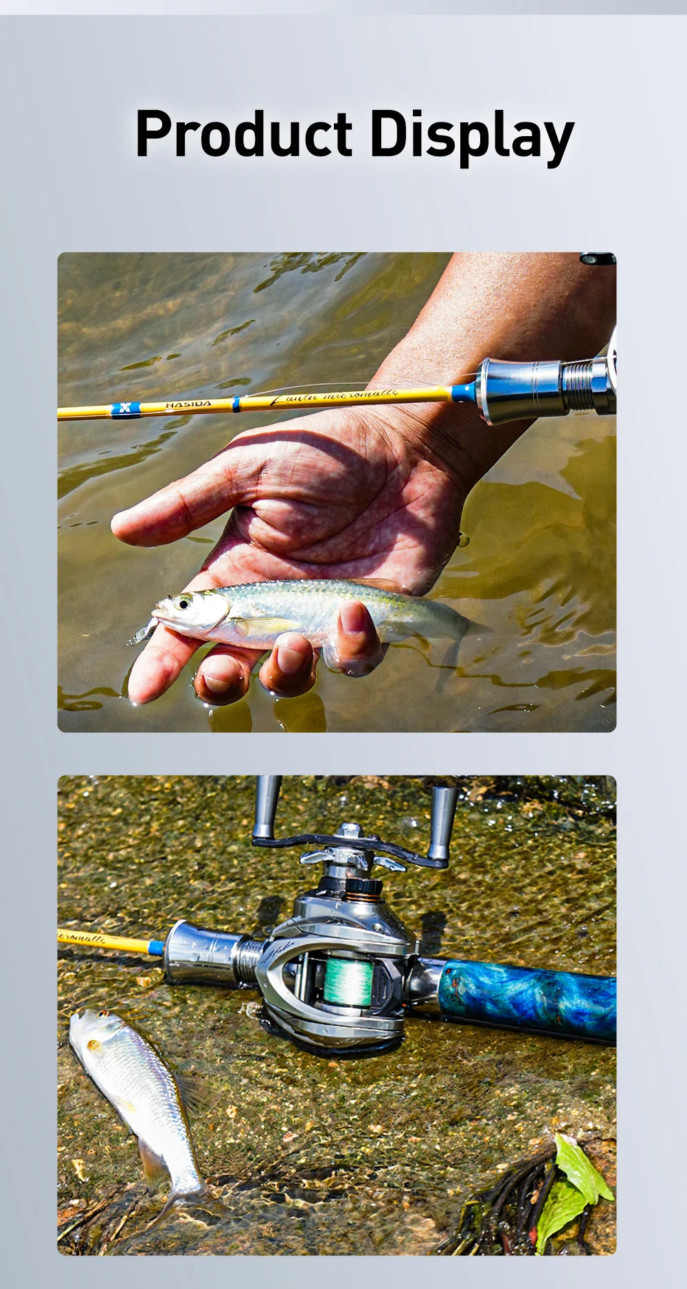 Histar Butterfly Customized Version Strength Crossline Carbon Cloth Lightweight Cork Handle BFS Spinning Baitcasting Fishing Rod