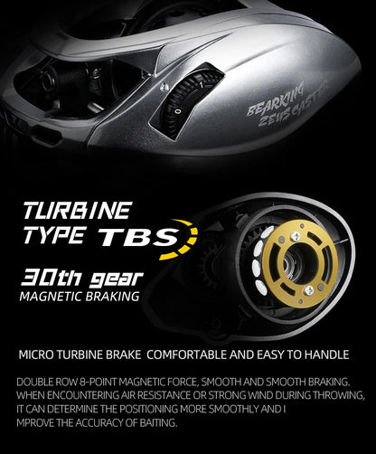 BEARKING Zeus series 9BB 135g - 4Kg Carbon Drag 7.1:1 High Speed Ratio