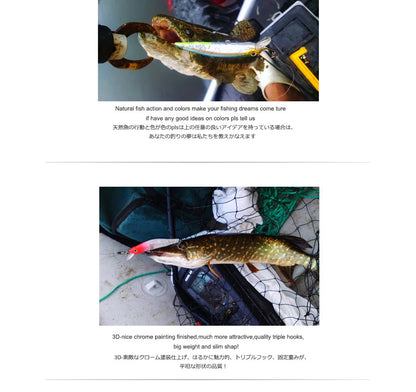 BEARKING 80mm 8.5g Professional Quality Magnet Weight Fishing Lures Minnow Crank Hot Model Artificial Bait Tackle