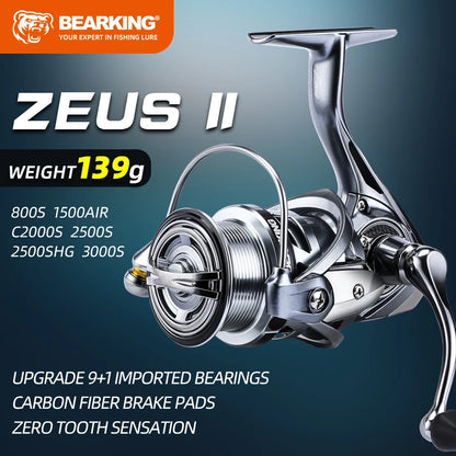 BEARKING Zeus II 9BB bearing 5.2:1 ratio spinning reel