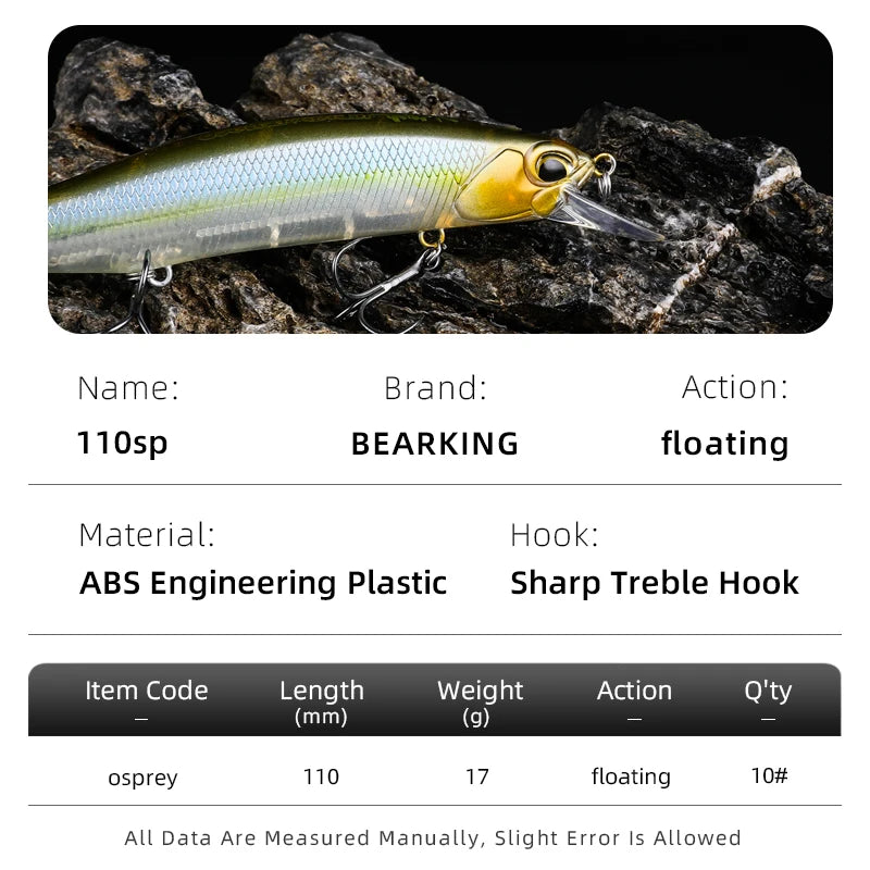 BEARKING 11cm 17g depth 0.8-1.6m