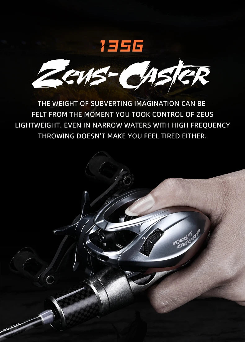 BEARKING Zeus series 9BB 135g - 4Kg Carbon Drag 7.1:1 High Speed Ratio