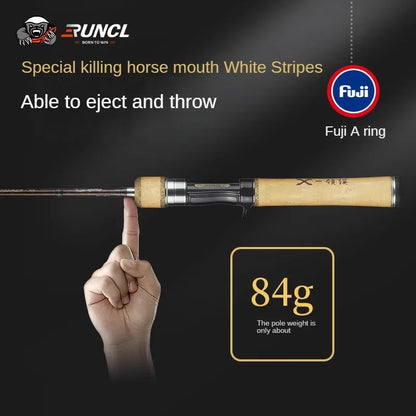 RUNCL Trout Rod BFS Fishing Casting UL Spinning Light Travel Rod Stream Ejection Rod Fuji Alconite Ring Perch