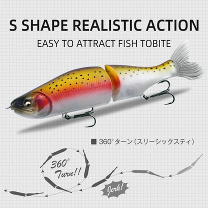 BEARKING Whaletail jointed swimbait